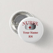 Badge Rond 2,50 Cm Bouton d'arrondi du nom de l'infirmière RN (Devant & derrière)