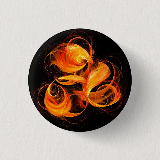 Badge Rond 2,50 Cm Bouton d'art Abstrait Fireball (rond) (Devant)
