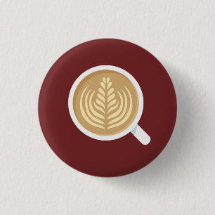 Badge Rond 2,50 Cm Bouton d'art de Latte
