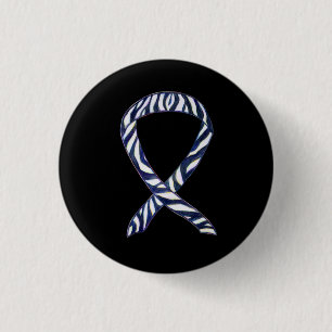 Badge Rond 2,50 Cm Bouton d'art personnalisé Zebra Stripe Awareness