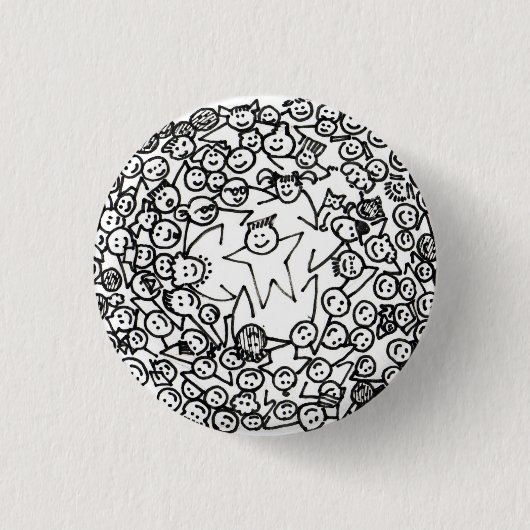 Badge Rond 2,50 Cm Bouton de 101 amis (Devant)