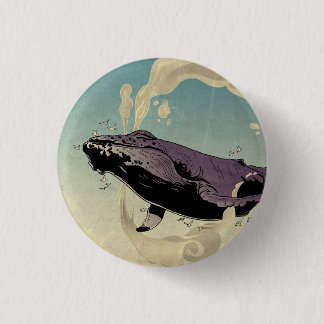 Badge Rond 2,50 Cm Bouton de baleine de ciel