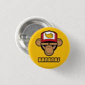 Badge Rond 2,50 Cm Bouton de bananes (Devant & derrière)