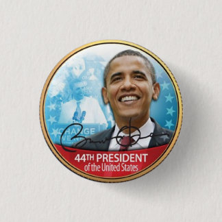 Badge Rond 2,50 Cm Bouton de Barack Obama