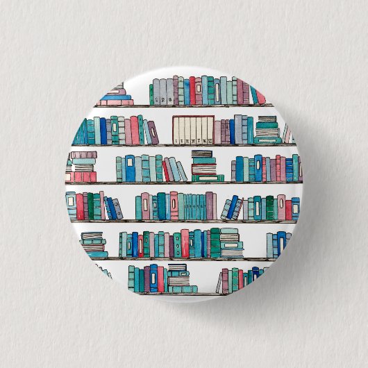 Badge Rond 2,50 Cm Bouton de bibliothèque (Devant)