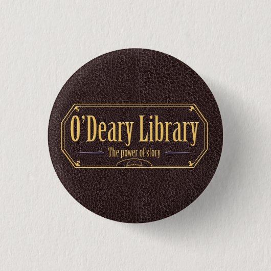Badge Rond 2,50 Cm Bouton de bibliothèque d'O'Deary (Devant)