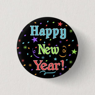 Badge Rond 2,50 Cm Bouton de bonne année