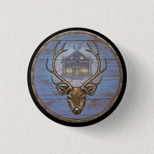 Badge Rond 2,50 Cm Bouton de bouclier de Viking - Eikþyrnir