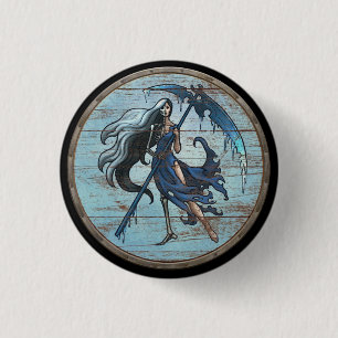 Badge Rond 2,50 Cm Bouton de bouclier de Viking - Hel