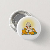 Badge Rond 2,50 Cm Bouton de Bouddha Rire (Devant & derrière)