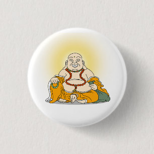 Badge Rond 2,50 Cm Bouton de Bouddha Rire