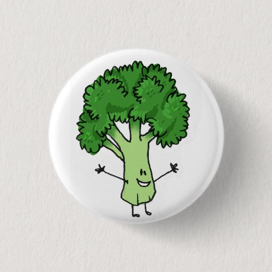 Badge Rond 2,50 Cm Bouton de brocoli (Devant)
