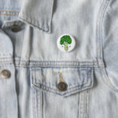 Badge Rond 2,50 Cm Bouton de brocoli (En situation)
