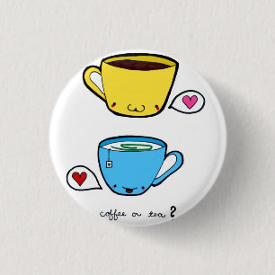 Badge Rond 2,50 Cm Bouton de café ou de thé