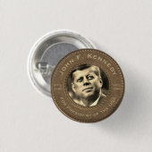 Badge Rond 2,50 Cm Bouton de campagne de John F. Kennedy (Devant & derrière)