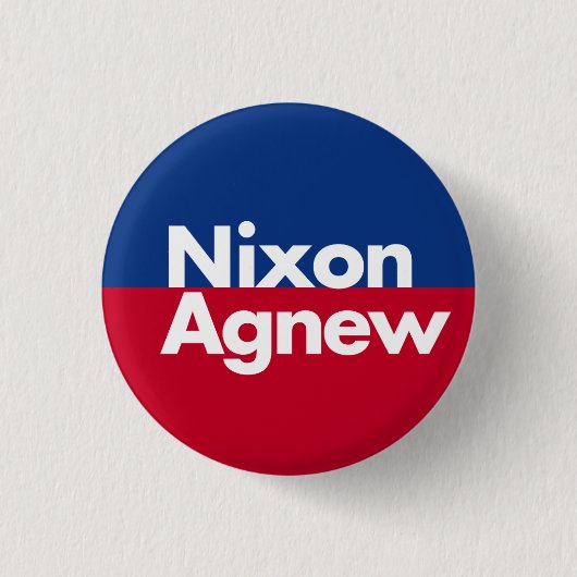 Badge Rond 2,50 Cm Bouton de campagne de Nixon Agnew 1968 (Devant)