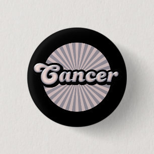 Badge Rond 2,50 Cm Bouton de cancer rétro Zodiac
