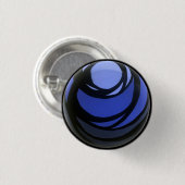 Badge Rond 2,50 Cm Bouton de Chakra d'indigo (Devant & derrière)