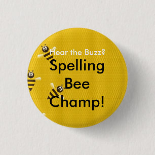 Badge Rond 2,50 Cm Bouton de champion de concours d'orthographe