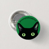 Badge Rond 2,50 Cm Bouton de chat d'Halloween de Manny (Devant & derrière)