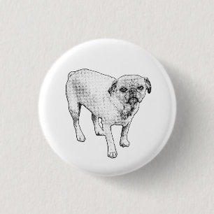 Badge Rond 2,50 Cm Bouton de chien à points classique inspire des sou