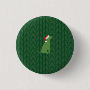 Badge Rond 2,50 Cm Bouton de chien de Noël