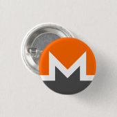 Badge Rond 2,50 Cm Bouton de chiffrement Monero (XMR) (Devant & derrière)