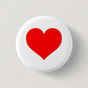Badge Rond 2,50 Cm bouton de coeur