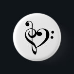 Badge Rond 2,50 Cm Bouton de coeur de musique<br><div class="desc">Le bouton parfait pour tous les mélomanes !</div>