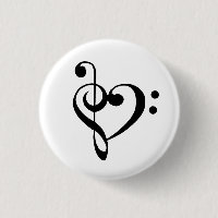 Bouton de coeur de musique