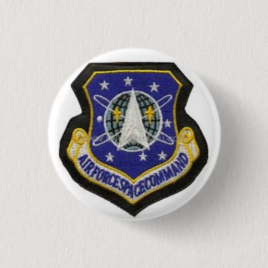 Badge Rond 2,50 Cm Bouton de commande de l'espace d'Armée de l'Air (Devant)