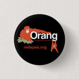 Badge Rond 2,50 Cm Bouton de communication Orangoutan