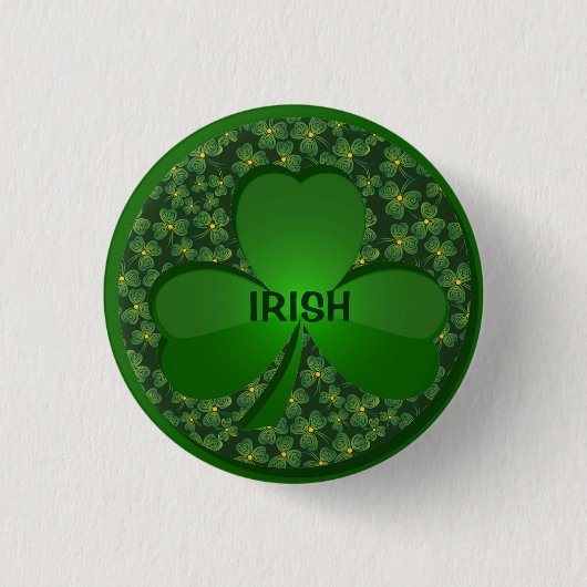Badge Rond 2,50 Cm Bouton de conception shamrock (Devant)