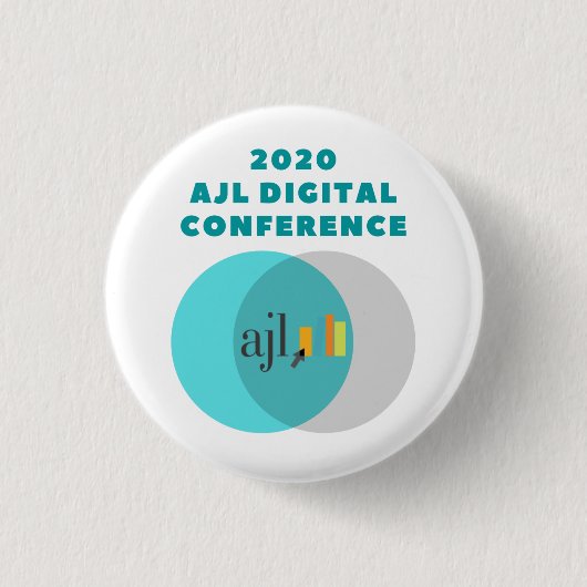 Badge Rond 2,50 Cm Bouton de conférence numérique 2020 d'AJL (Devant)