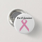 Badge Rond 2,50 Cm Bouton de conscience de Cancer (Devant & derrière)