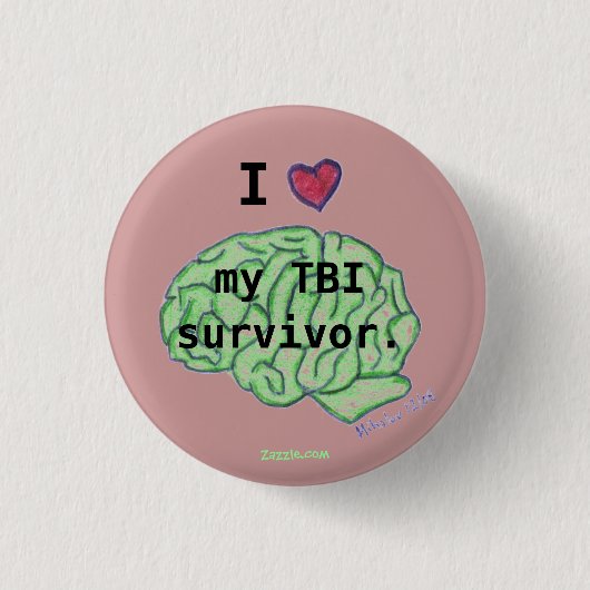 Badge Rond 2,50 Cm Bouton de conscience de TBI (Devant)