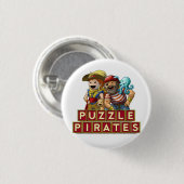 Badge Rond 2,50 Cm Bouton de copains de pirate (Devant & derrière)