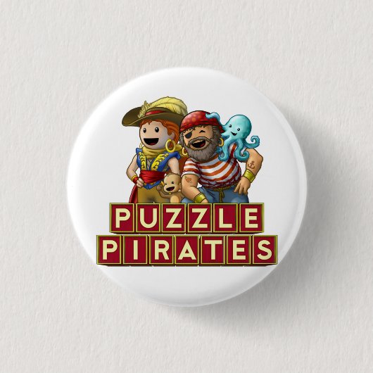 Badge Rond 2,50 Cm Bouton de copains de pirate (Devant)