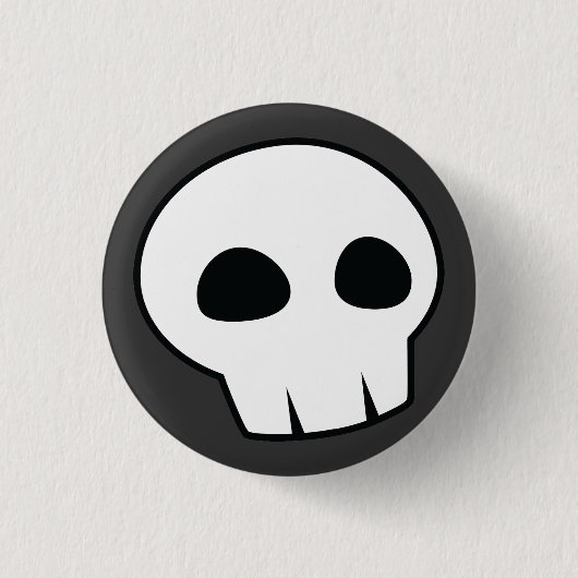 Badge Rond 2,50 Cm Bouton de crâne de Halloween (Devant)