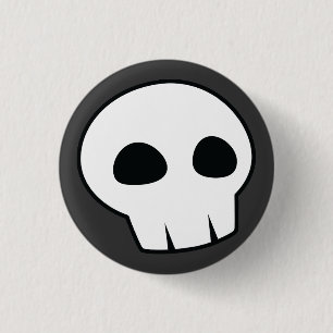 Badge Rond 2,50 Cm Bouton de crâne de Halloween