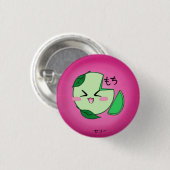 Badge Rond 2,50 Cm Bouton de crème glacée de Mochi de thé vert (Devant & derrière)