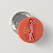 Badge Rond 2,50 Cm Bouton de danseur (Devant & derrière)