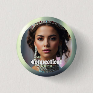 Badge Rond 2,50 Cm Bouton de défilé de brillance émeraude Photo perso