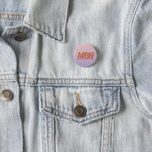 Badge Rond 2,50 Cm Bouton de Demoiselle d'Honneur à écriture dégradé 