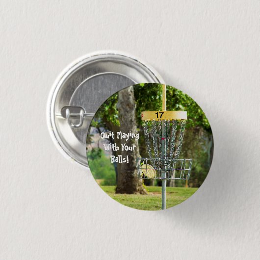 Badge Rond 2,50 Cm Bouton de devis de golf de disque amusant (Devant & derrière)