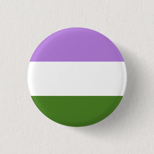 Badge Rond 2,50 Cm Bouton de drapeau de fierté de Genderqueer (Devant)