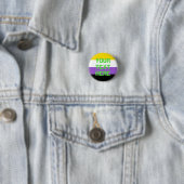 Badge Rond 2,50 Cm Bouton de drapeau de fierté de Nonbinary (En situation)