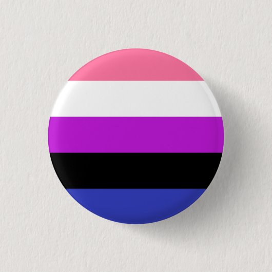 Badge Rond 2,50 Cm Bouton de drapeau de Genderfluid (Devant)