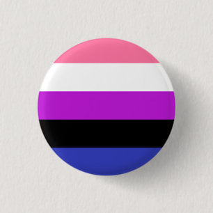 Badge Rond 2,50 Cm Bouton de drapeau de Genderfluid
