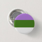 Badge Rond 2,50 Cm Bouton de drapeau de Genderqueer (Devant & derrière)